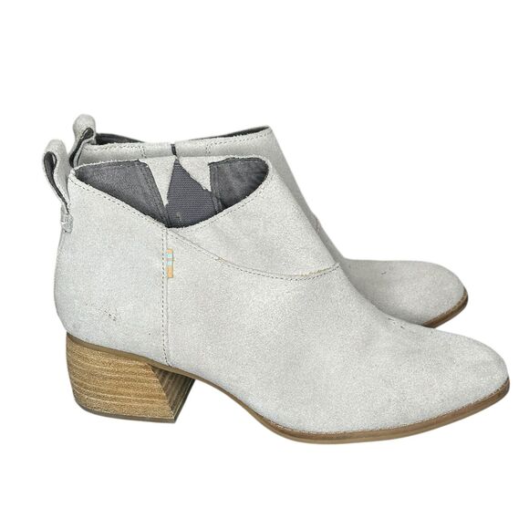 TOMS Women’s Leilani Booties – Drizzle Grey Suede – Size 7 - Picture 3 of 8